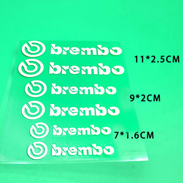 6 kpl auton tarra Brembo kirjaimet ajoneuvo dec White 1PC