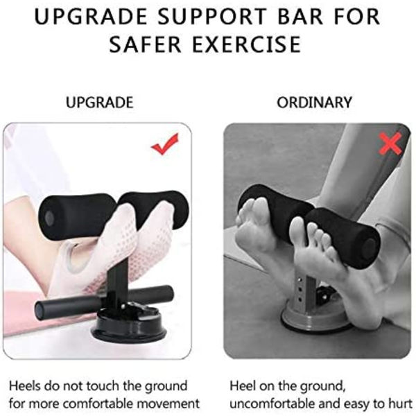 Bærbar Sit-Up Bar Justerbar Selvsug Treningsutstyr