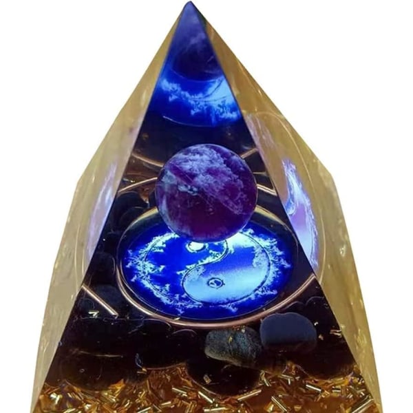 Månsten kristall orgon pyramid och kristall energi torn natur Reiki chakra krossad