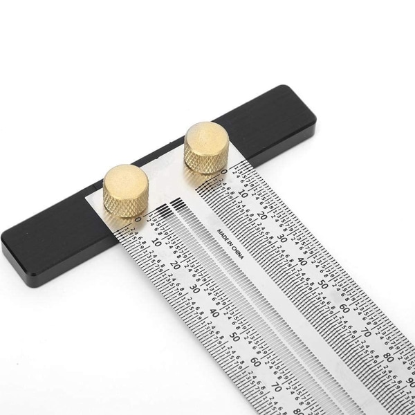 Firkantet T-lineal, måleværktøj til tømrere, metrisk version 400mm