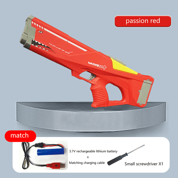 Elektrisk vattenpistol med stor kapacitet och lång räckvidd, högtryck, röd, en storlek röd red one size