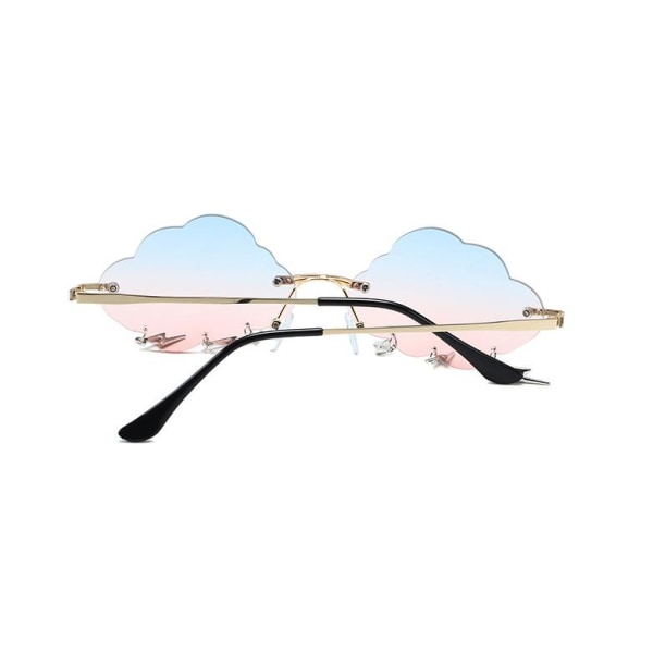 Cloud Lightning Uregelmæssige Form Solbriller-Rimless Briller2#