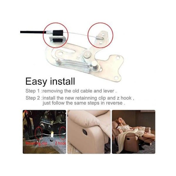 Universell dragrecliner-handtag med kabel, recliner-reservdelar