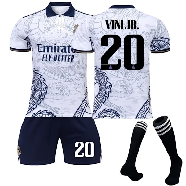 22-23 Real Madrid Dragon Pattern Soccer Jersey No.20 Vini Jr