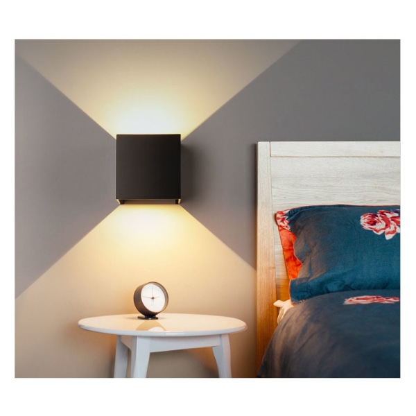 LED væglamper moderne dæmpbare kontroller - varmt lys - sort
