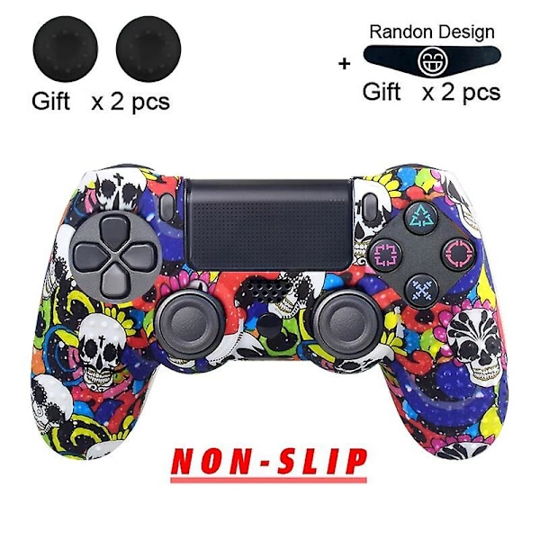DATA FROG Halkskyddande Skin för PlayStation 4 PS4-kontroll Soft Silikonfodral för PS4 Skin Joystick Tillbehör