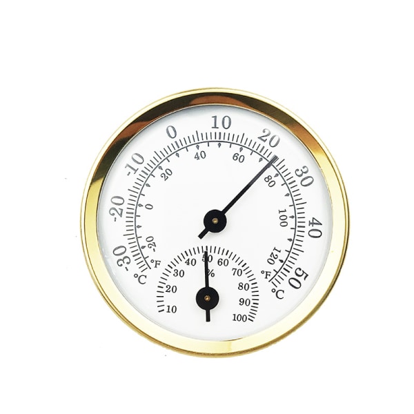 Analog hygrometer termometer indendørs termometer guld