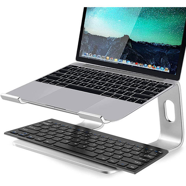 Aluminiumlegering Notebook Stativ Skrivbord Förvaring Kylning Laptop Stativ Metall Bas Lätt Silver