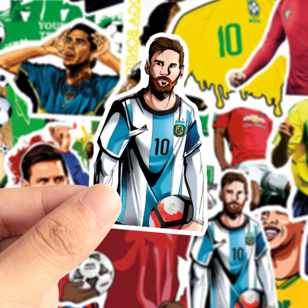 50 stk 2022 Qatar VM Fodbold Graffiti Stickers Bærbar