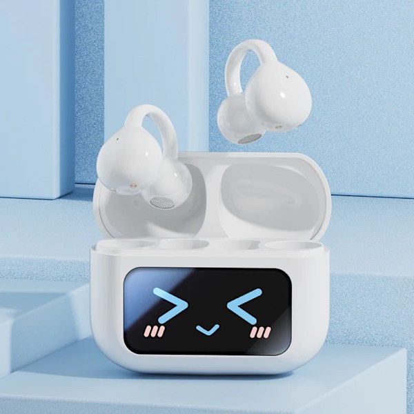 Urheilulliset Clip-On -luujohtokuulokkeet, melua vaimentavat kuulokkeet, pitkä akunkesto, Bluetooth-kuulokkeet