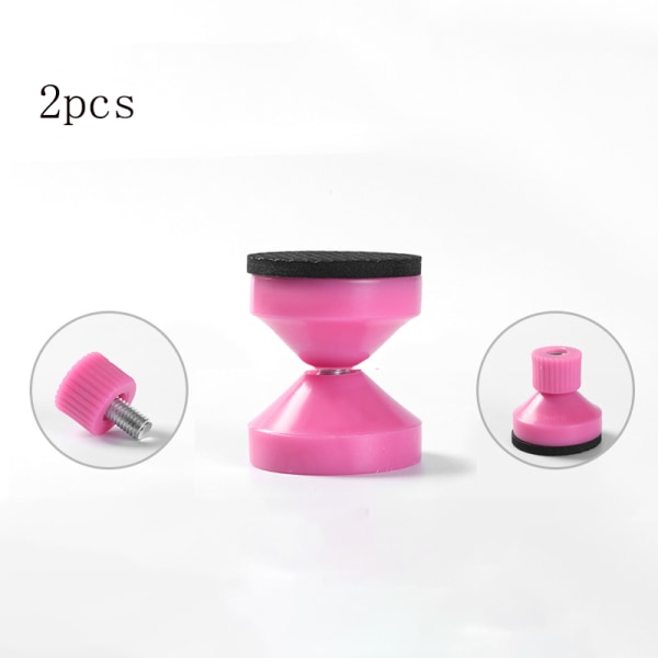 2-pak justerbar sengegavleholder med gevind Anti-Shake (Pink)S