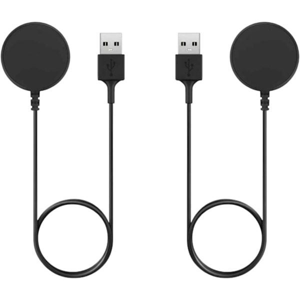 [2-pak, 1 meter] Oplader til Samsung Galaxy Watch 7/6/6 Classic/5/5 Pro/Ultra/FE, Galaxy Watch 4/3/Active 2/Active Hurtigopladning