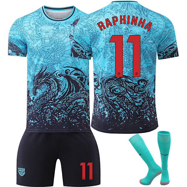 2025-2026 Barcelona spesialutgave Nr. 9 Lewandowski 8 Pedri 6 Gavi 10 Messi 19 Yamal draktsett blå{HONGDE} No. 11 with socks 20 yards