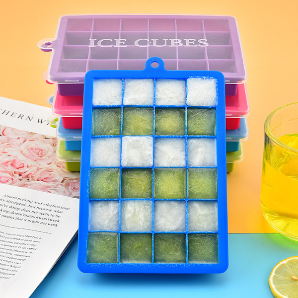 Silikone isbakke 24 rum med låg Kreativ isbitform