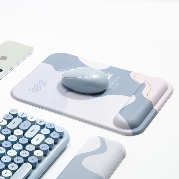 Mouse pad with gel pad, mouse pad with memory foam, ergonomic waterproof comfort mouse pad with wrist pad