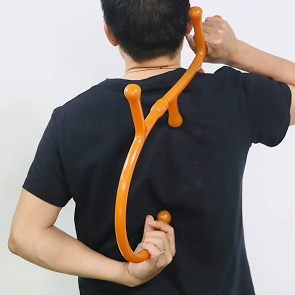 1:a Stick Massager Trigger Point Automatisk Massagekrok Rygg- och Nackmassager för Rygg Fötter Nackmuskler Axlar Kroppsben