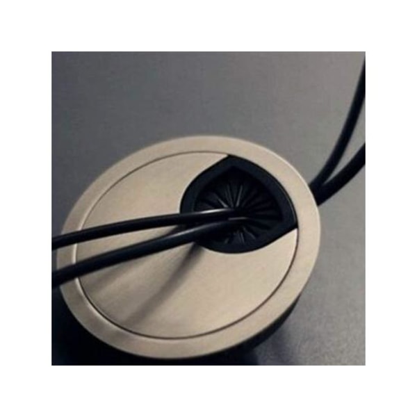 2 stykker kabelgennemføring 60 mm kabelhulsdæksel til skriveborde (bronze)