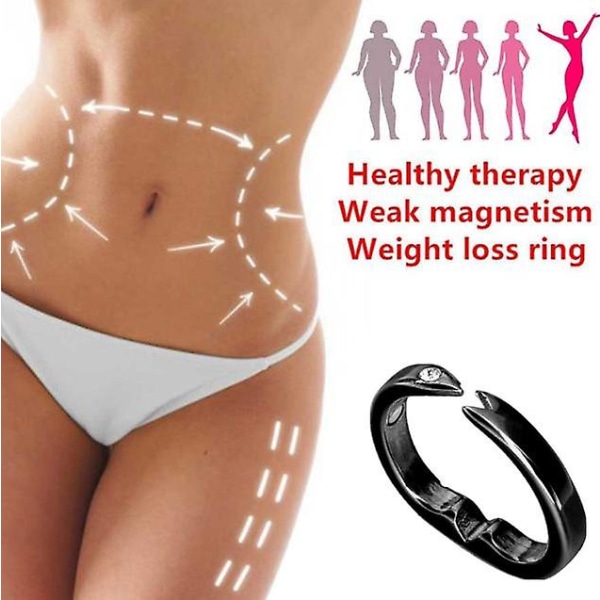 Magnetisk Ring Slankende Anti-Snorken Ring til Kvinder Mænd, Sort