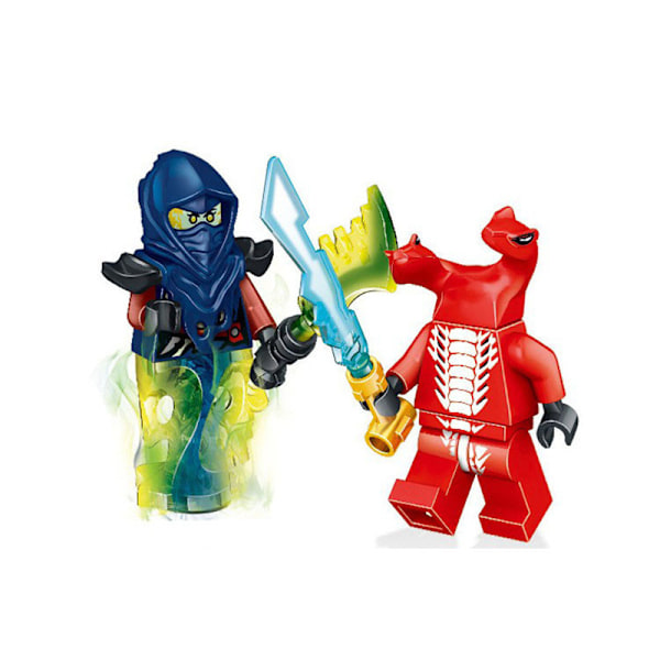 Sæt med 24 Ninja Minifigurer Kai Jay Sensei Wu Master Byggeklodser Legetøj
