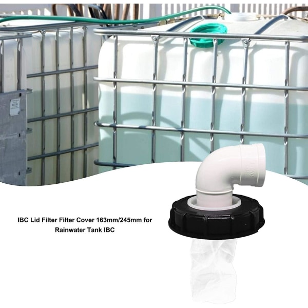 IBC-regnfilter tvättbar nylon IBC-lock 163mm/245mm regnvattentank