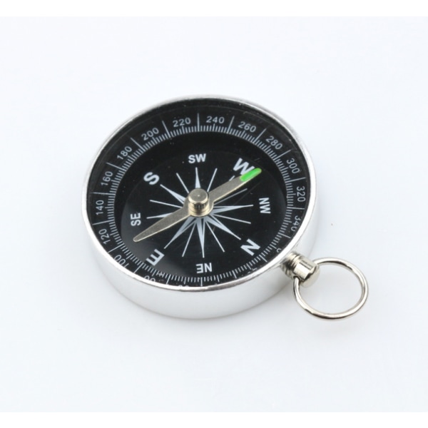 Kompas, bærbart kompas, lommestørrelse med aluminiumskant
