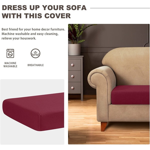 Vanntett sofa sofapute (stolpute, vinrød)