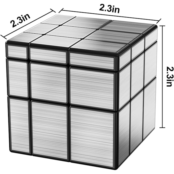 Mirror Cube 3x3x3 Speed Cube - Silver Magic Cube Pussel Leksaker Kubspel för Barn & Vuxna
