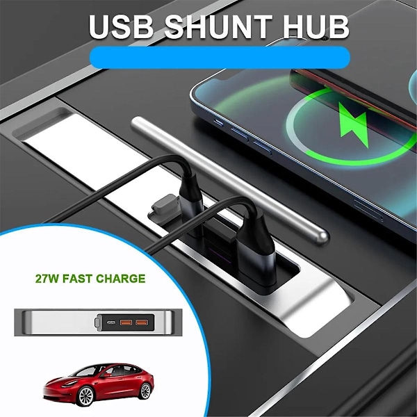 USB-hub 27w hurtiglader for intelligent USB-dokkingstasjon shunt hub-tilbehør for modell