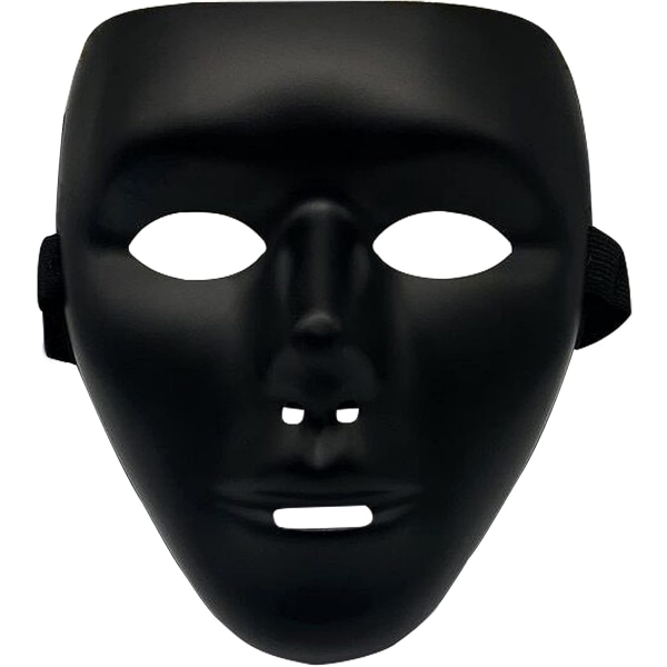 A-SZCXTOP Halloween-masker,Anonyma masker f?r helansiktshacker Street Dance Ghost Step Mask f?r vuxna Barn Black