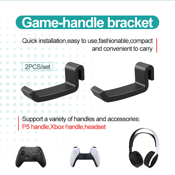 Headset-stativ til PS5-konsol, sort