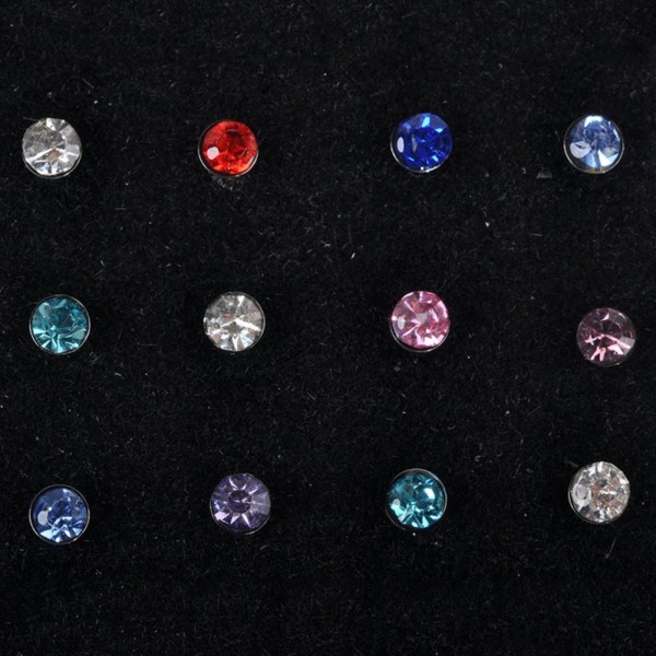 60 PCS/Set Strass nesering Benstud i rustfritt stål color 1.5/2.0/2.5mm