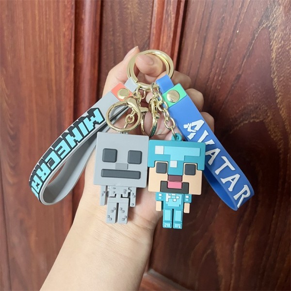 4 kpl Minecraft taskulamppu avaimenperä