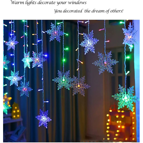 LED-ljusslingor 13,1ft/4M Julbelysning - Färgglada