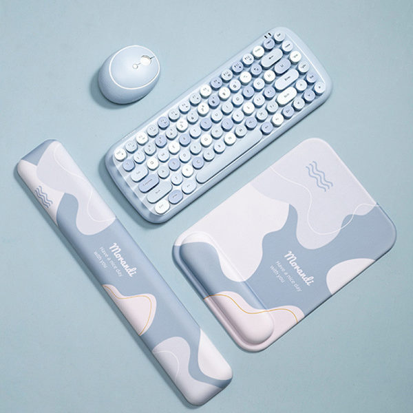 Musematte med gelpute, musematte med memory foam, ergonomisk vanntett komfort musematte med håndleddstøtte