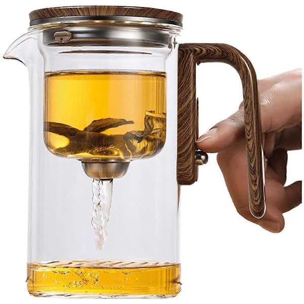 600ml Magisk Tekanna Vattenseparationsglas Tekanna Magisk Tekanna med Insats Glas Tekanna med Stam