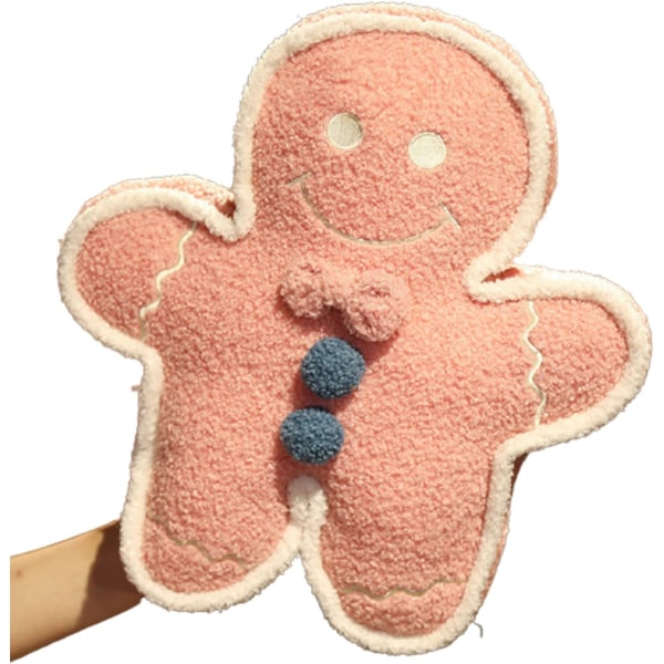 Myk Gingerbread Man plysjdukke Myk kastepute-Rosa