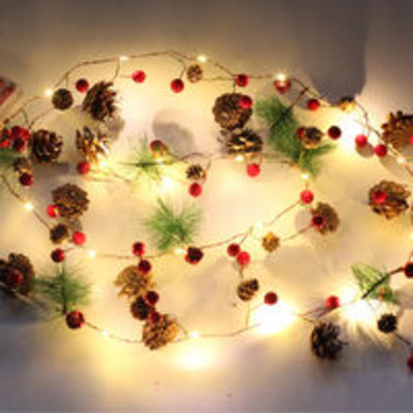 Juledekoration 2 meter 20 lys, uden batteri