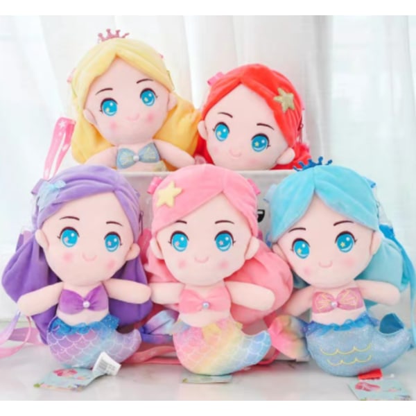 Mermaidsan Messenger Bag Prinsessalaukku Tyttöjen Olkalaukku - Punainen