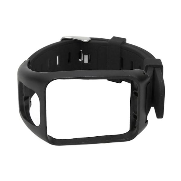 Armbandsband i Silikon Justerbart Vattentätt Armbandsbyte för Tom Tom Runner 3 Svart