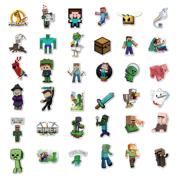 100 st Minecrafts Game Stickers Collection Vattent?t klisterm?rke 100 kpl