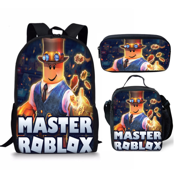 Roblox kolmiosainen oppilaskoululaukku 17 tuumaa