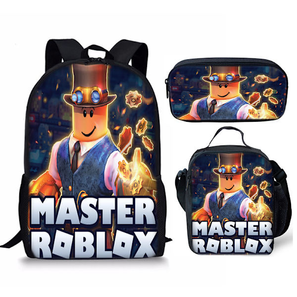Roblox tredelad skolväska 17 tum