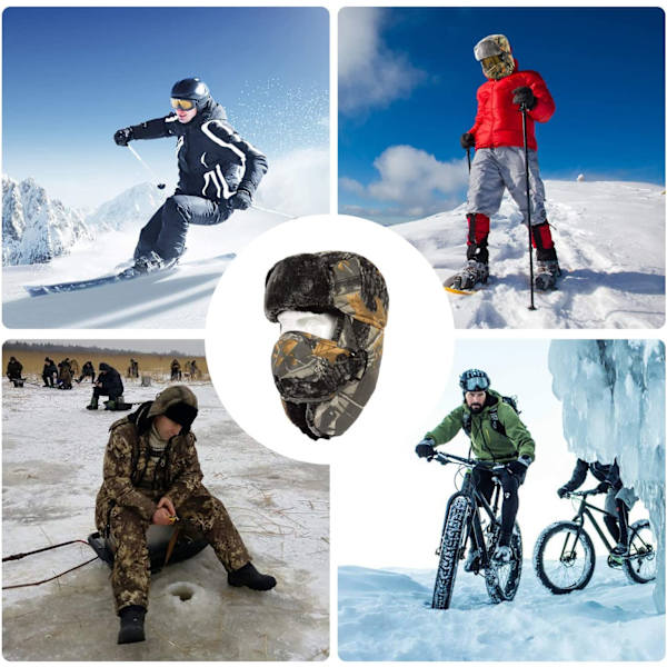 Vinter Camo Catcher Hat, Ski Jagthat (Grå)