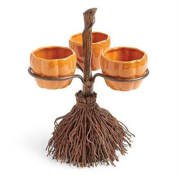 Snackskål stativ Halloween Pumpa Snackskål stativ  3-koppars set
