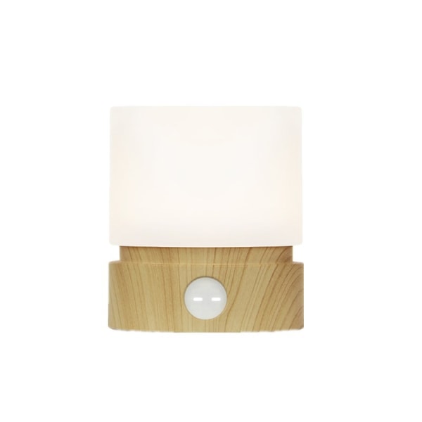 Natlampe med timer LED-sengelampe bordlampe White
