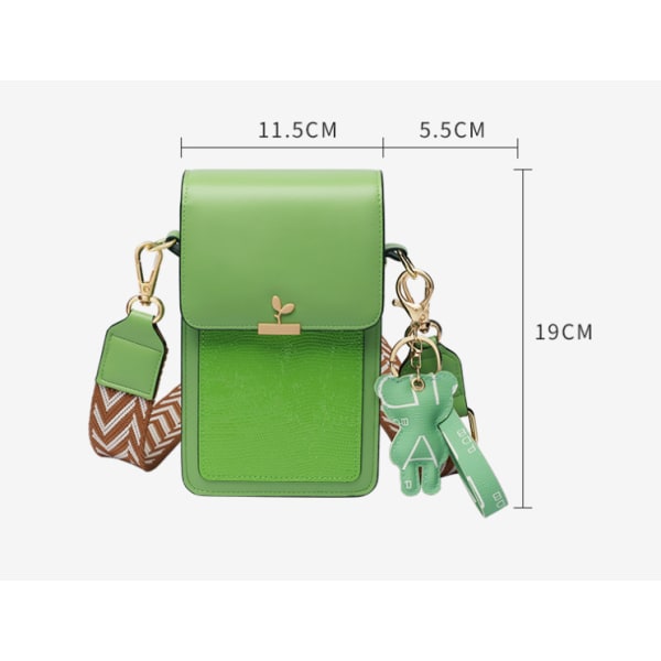 Liten fyrkantig väska, enkel axel crossbody väska green