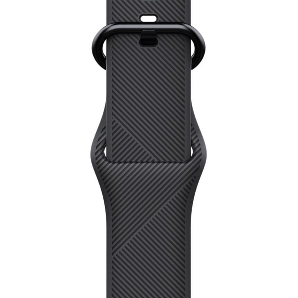 Silikon Armband Twill Textur Apple Watch 42/44/45/49 mm Svart Svart Svart