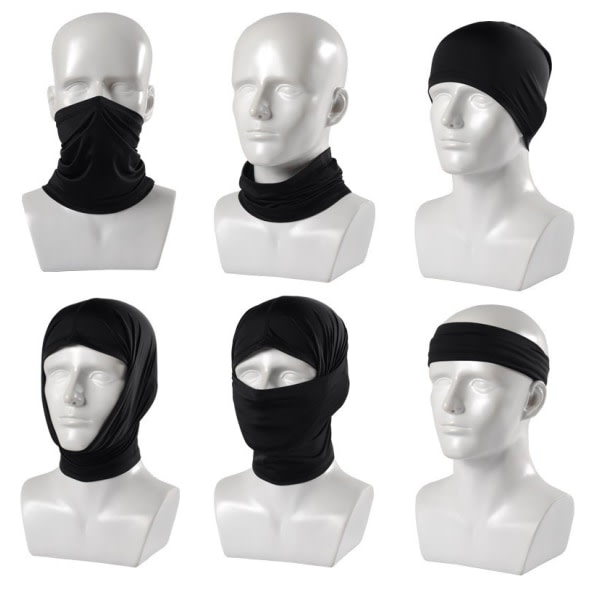 2 stk. Halsvarmere / skimaske Sort (One-size)