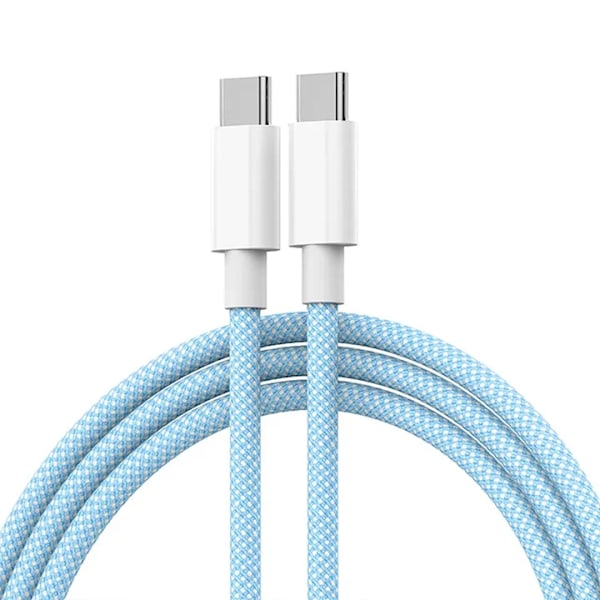 Ny 2024 synkkabel 60w Pd flätad typ c till typ c kabel för apple 15 14 1m snabbladdning dataöverföringslinje 8m 2