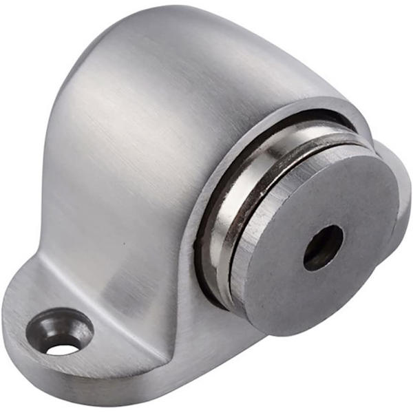 Harjattu metalli lattialle asennettava magneettinen ovenpysäytin 53x32x30mm